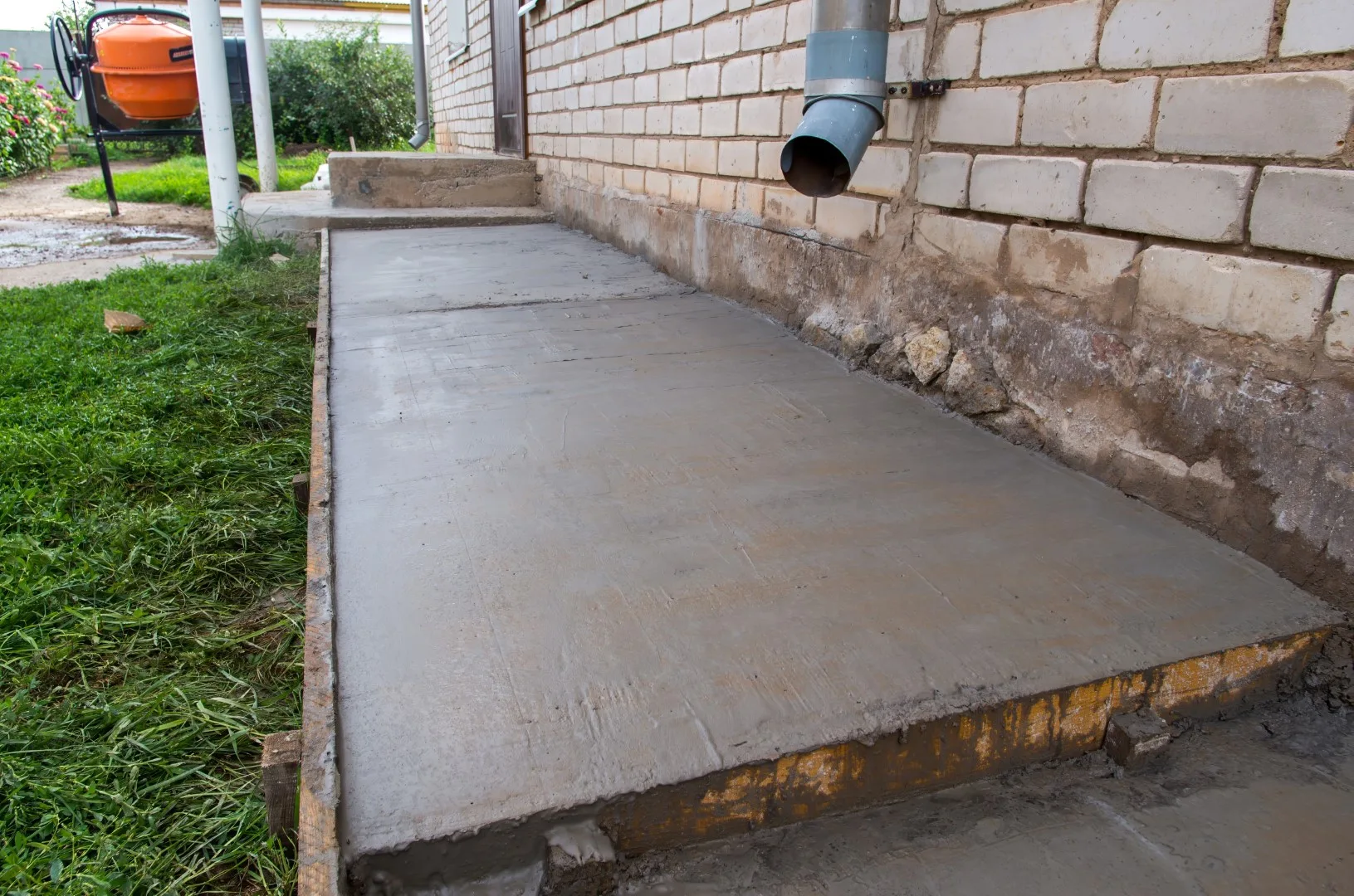 concrete porch